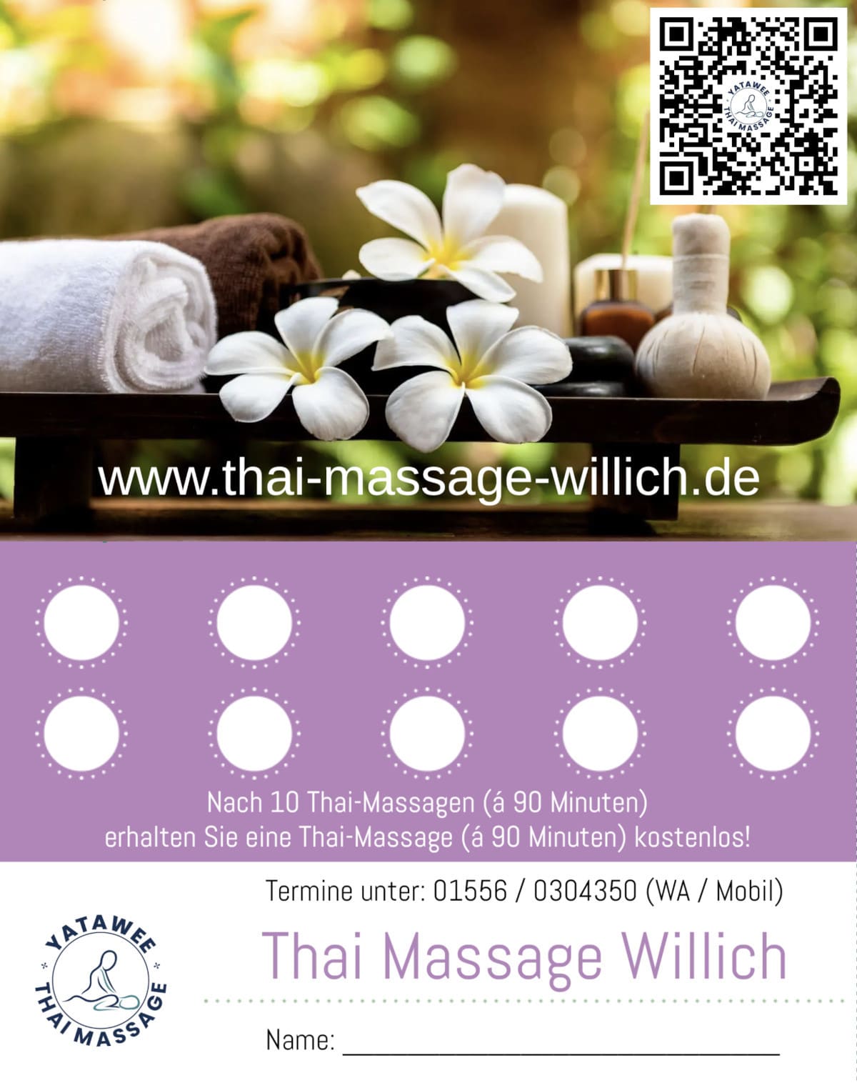Yatawee Massage Zertifikat 1